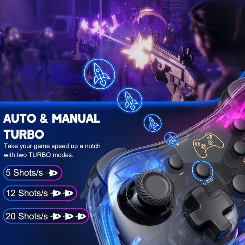 Wireless Switch Pro Controllers with RGB Light